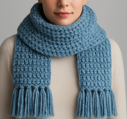 Your First Calm Crochet Scarf (Beginner-Friendly)